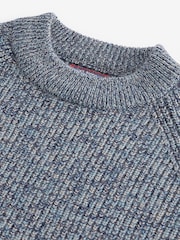 Blue Twisted Regular High Crew Jumper - Image 6 of 7