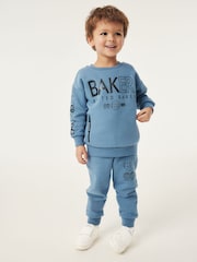 أزرق - طقم سترة وبنطلون رياضي (0-6سنوات) طباعة أحرف Baker by Ted Baker - صورة 1 من 9