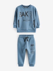 أزرق - طقم سترة وبنطلون رياضي (0-6سنوات) طباعة أحرف Baker by Ted Baker - صورة 7 من 9