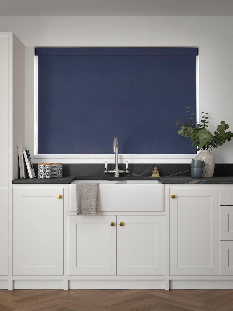 Navy Blue Solstice Made to Measure Blackout Roller Blind - Image 2 of 4