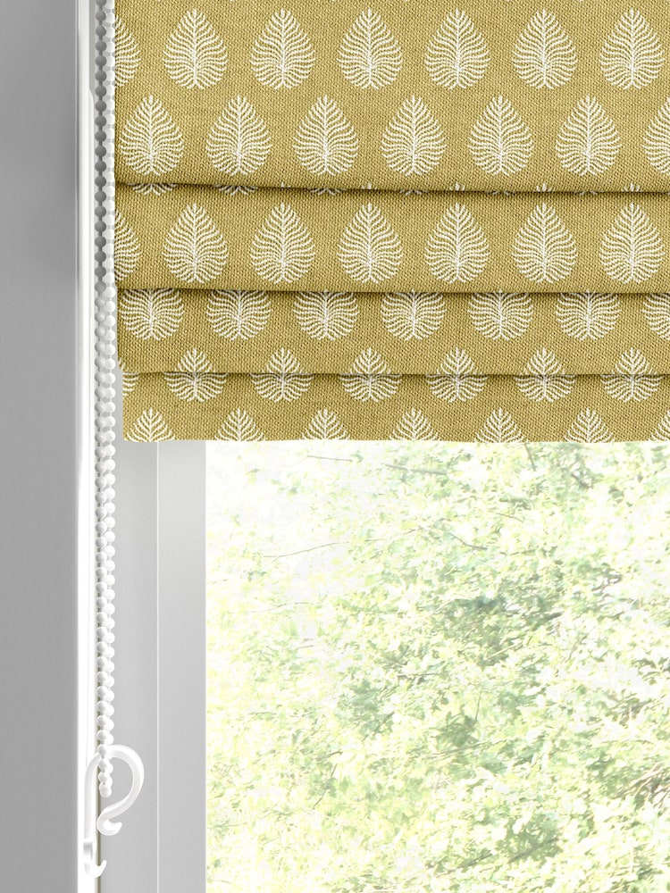 Emily Bond Pollen Yellow 100% Cotton Jaipur Made to Measure Roman Blinds - Image 2 of 6