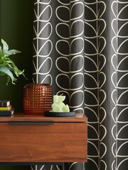 Orla Kiely Grey Eyelet Curtains - Image 3 of 4