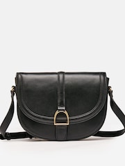 Joules Black Soft Leather Cross Body Bag - Image 1 of 8