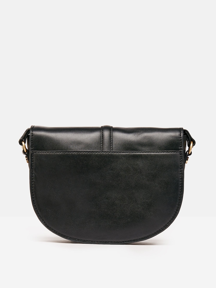 Joules Black Soft Leather Cross Body Bag - Image 2 of 8
