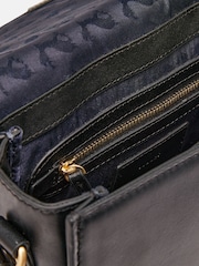 Joules Black Soft Leather Cross Body Bag - Image 4 of 8