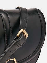 Joules Black Soft Leather Cross Body Bag - Image 5 of 8