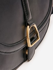 Joules Black Soft Leather Cross Body Bag - Image 6 of 8