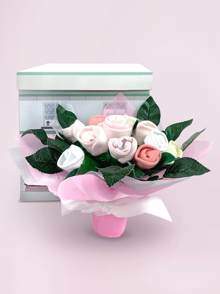 Babyblooms Baby 100% Cotton Pink Welcome Hamper with Frankie Bear Soft Toy - Image 3 of 8