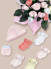 Babyblooms Baby 100% Cotton Pink Welcome Hamper with Frankie Bear Soft Toy - Image 5 of 8