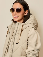 Neutral Quilted Gilet - Image 4 of 7