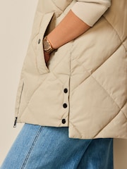 Neutral Quilted Gilet - Image 5 of 7