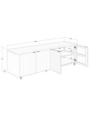 Natural Knox Reclaimed Pine Sideboard - Image 5 of 9