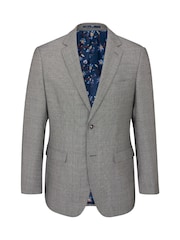Skopes Watson Silver Grey Tailored Fit Wool Mix Suit Jacket - Image 3 of 4