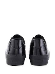 Kickers Black Patent Womens Tovni Stack Leather Trainers - Image 3 of 5