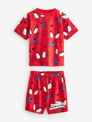 Red/Blue Spidey and Friends 2 Pack 100% Cotton Short Pyjamas (12mths-10yrs) - Image 8 of 10