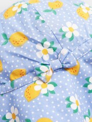 JoJo Maman Bébé Blue Floral Floppy Sun Hat - Image 2 of 2
