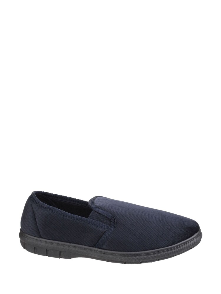 Fleet & Foster Blue John Twin Gusset Memory Foam Slippers - Image 1 of 5