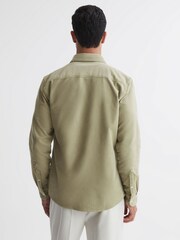 Reiss Mint Cialini Corduroy Twin Pocket Overshirt - Image 4 of 4