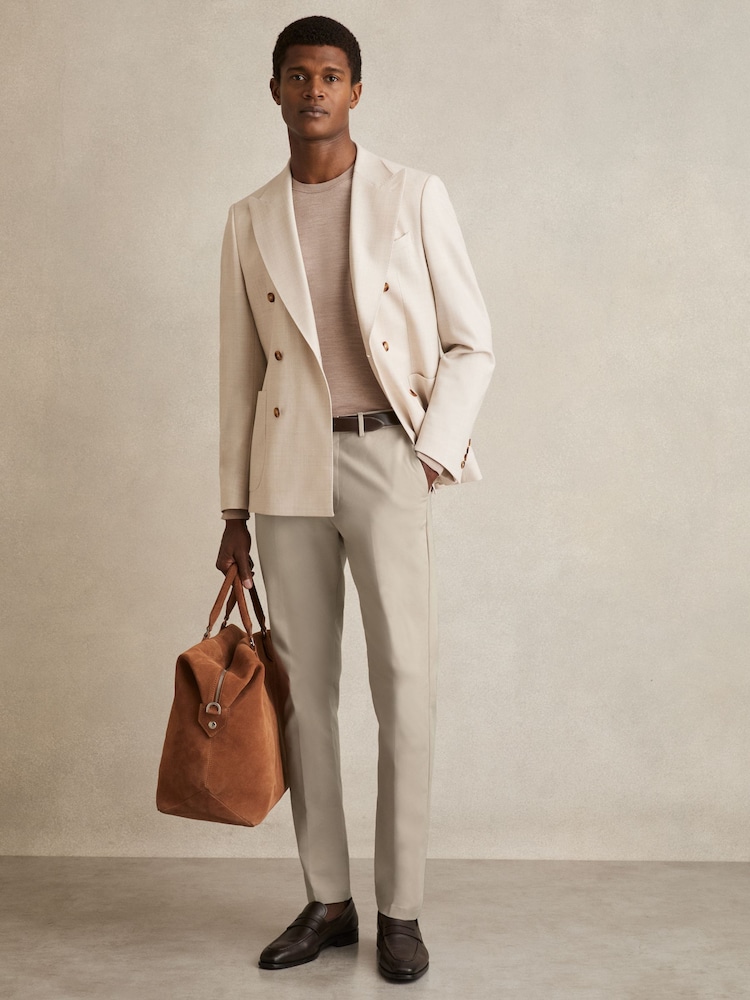 Песочный - Хлопковые брюки чинос зауженного кроя Reiss Blend Eastbury - Изображение 1 из 7 Песочный - Хлопковые брюки чинос зауженного кроя Reiss Blend Eastbury - Изображение 1 из 7