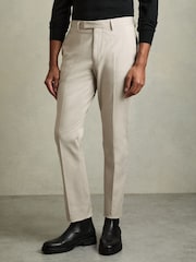 Reiss Stone Eastbury Slim Fit Cotton Blend Chinos - Image 3 of 7