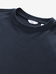 Marineblau/blau - Reguläre Passform - Langärmliges T-Shirt aus 100 % schwerer Baumwolle - Bild 6 von 7