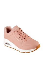 Skechers Peachy Pink Womens Standard Fit Uno Trainers - Image 2 of 3