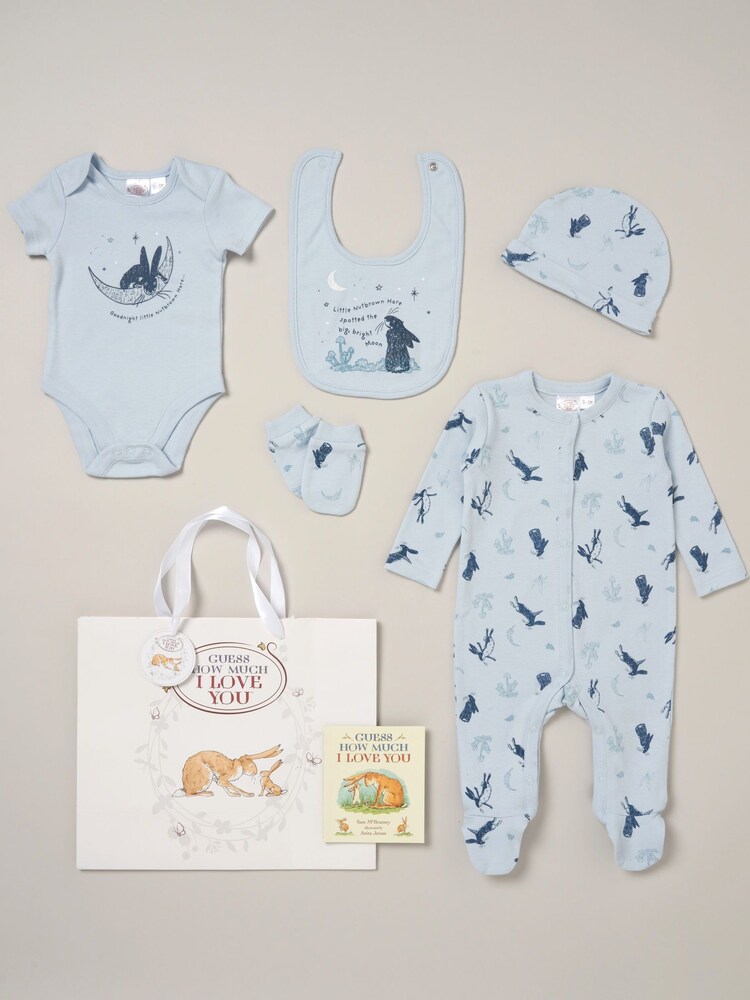 Little Gent Blue 5 Piece Cotton Gift Set with Book - Image 1 of 6