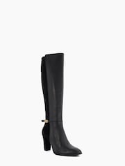 Dune London Black Solia Clean Smart High Boots - Image 3 of 5