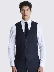 MOSS Tailored Fit Milled Check Suit Waistcoat - Image 1 of 3