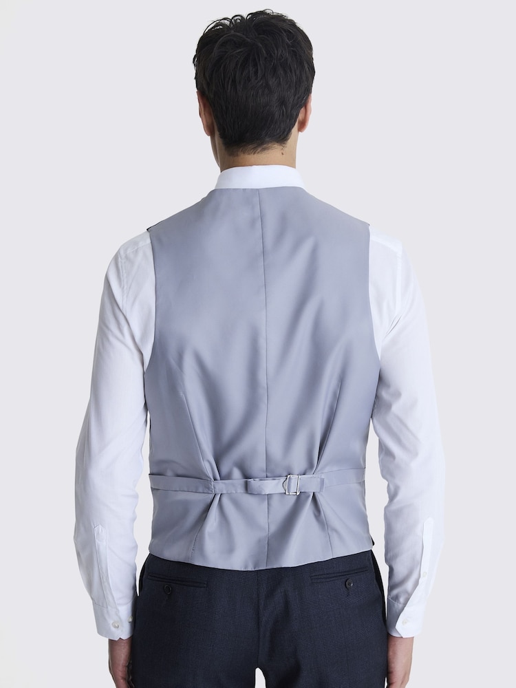 MOSS Tailored Fit Milled Check Suit Waistcoat - Image 2 of 3