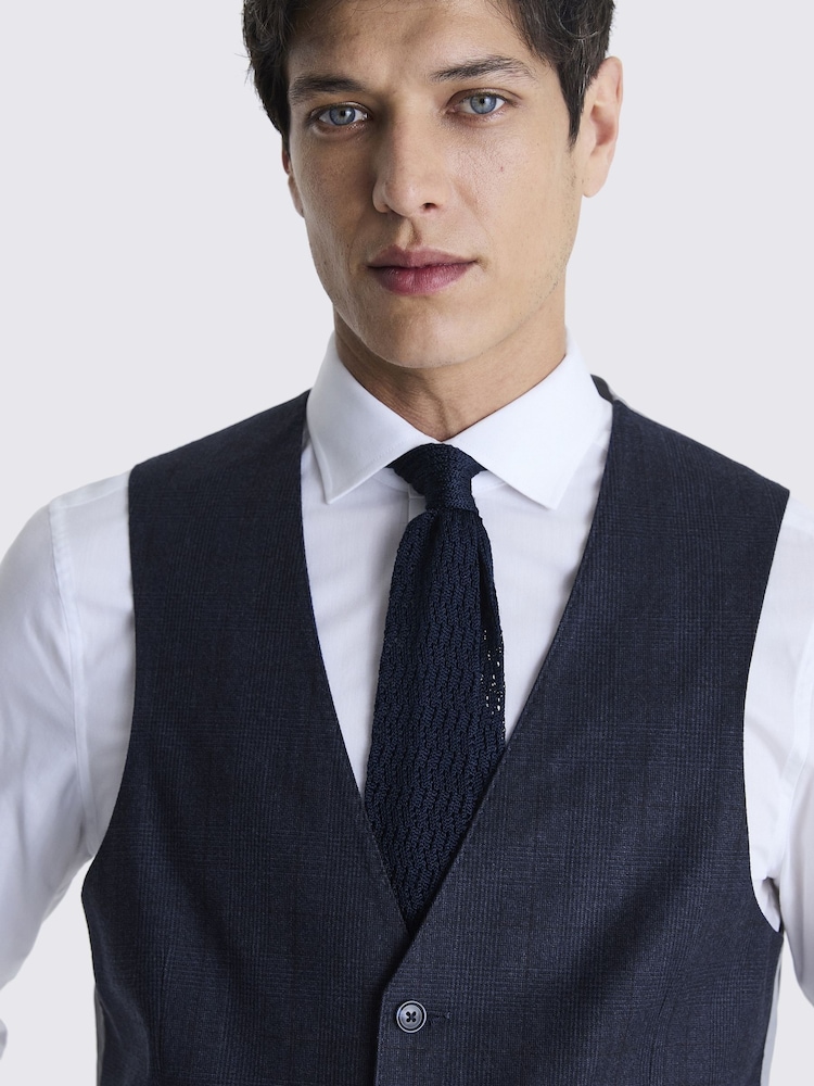 MOSS Tailored Fit Milled Check Suit Waistcoat - Image 3 of 3