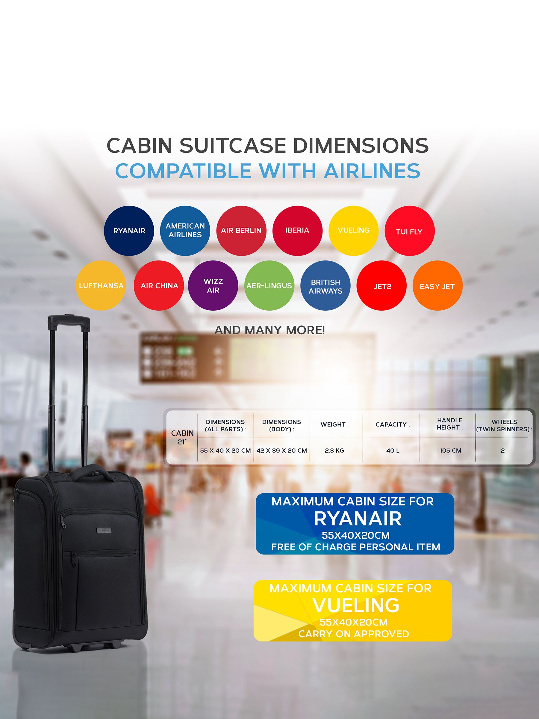 Ryanair suitcase dimensions cheap