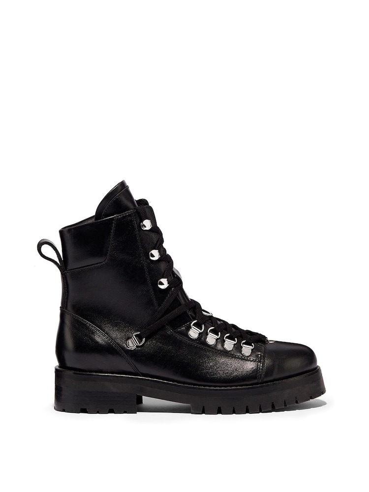 AllSaints Black Franka Ankle Calf Boots - Image 1 of 5