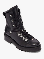 AllSaints Black Franka Ankle Calf Boots - Image 3 of 5