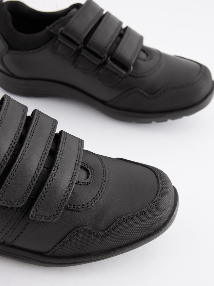 Schwarz - Gamer Schulschuhe aus Leder mit Klettverschluss - Bild 9 von 9 Schwarz - Gamer Schulschuhe aus Leder mit Klettverschluss - Bild 9 von 9