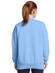 Under Armour Blue Oversized Icon Fleece Crew Sweatshirt - Image 2 of 5