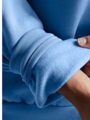 Under Armour Blue Oversized Icon Fleece Crew Sweatshirt - Image 3 of 5