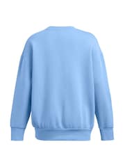 Under Armour Blue Oversized Icon Fleece Crew Sweatshirt - Image 5 of 5