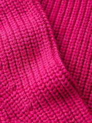 Hyper Magenta Pink - Superdry – Slouchy Stitch – Strickjacke mit Rollkragen - Bild 5 von 5