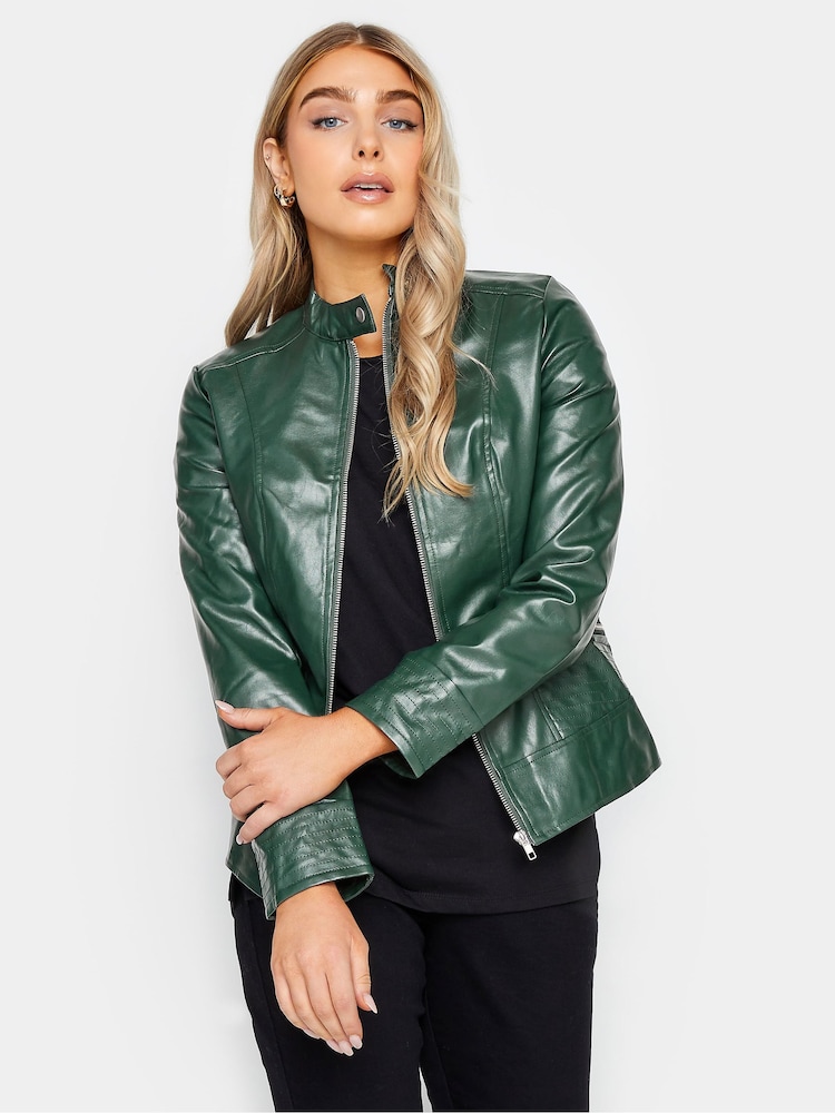 M&Co Green PU Jacket - Image 1 of 4 M&Co Green PU Jacket - Image 1 of 4