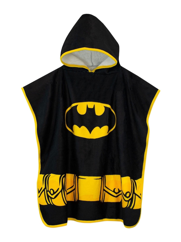 Character Black 100% Cotton Batman Swim & Beach Towel Poncho - Image 1 of 3