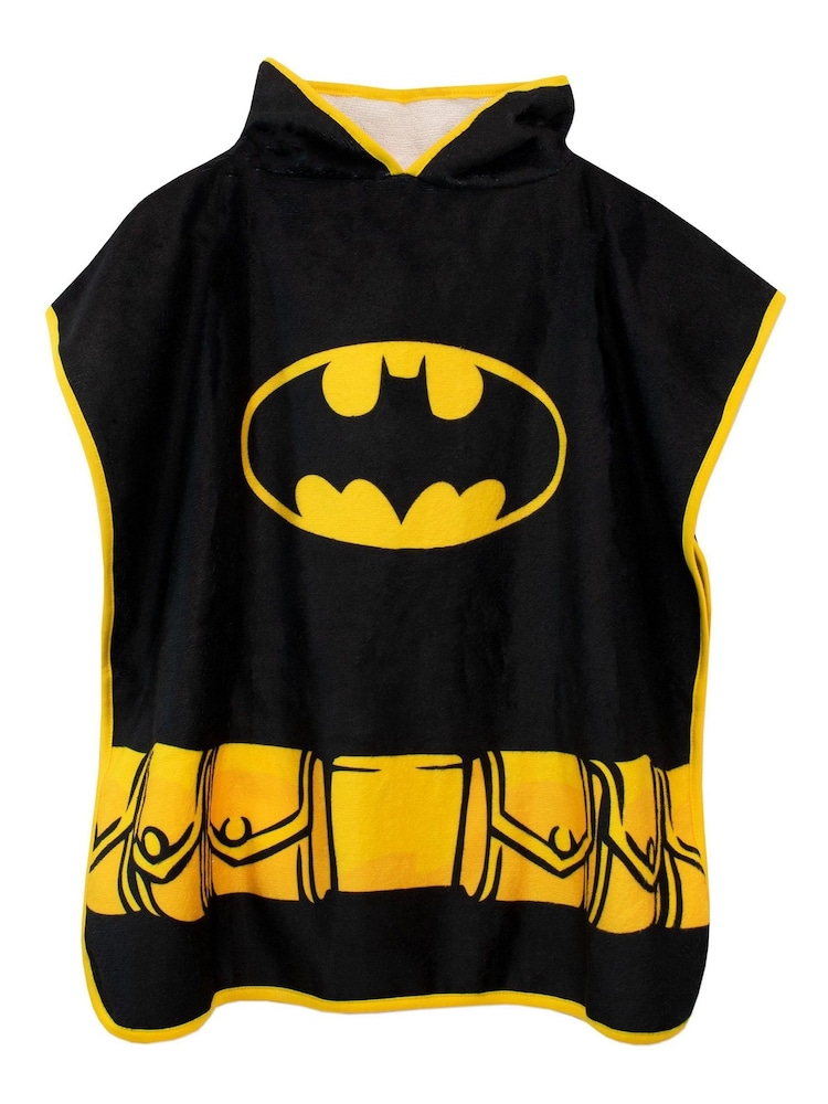 Character Black 100% Cotton Batman Swim & Beach Towel Poncho - Image 2 of 3
