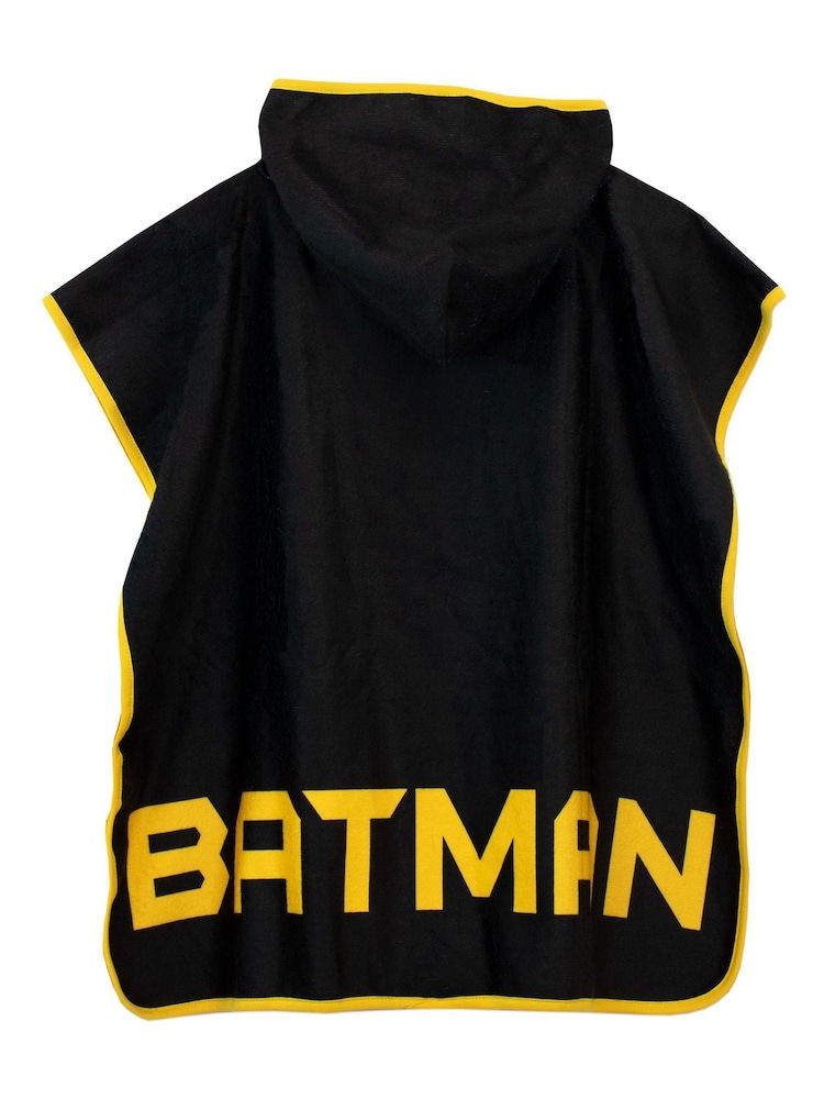 Character Black 100% Cotton Batman Swim & Beach Towel Poncho - Image 3 of 3