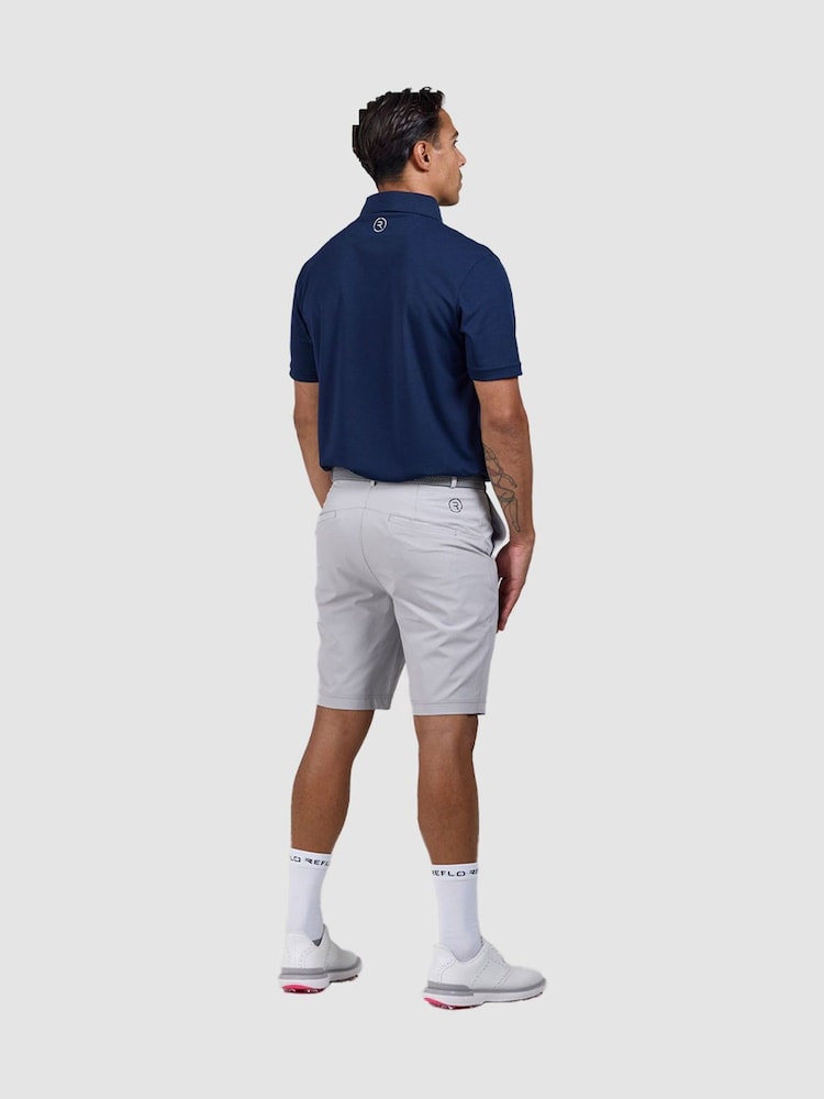 Reflo Navy Blue Bohai Short Sleeve Polo Shirt - Image 2 of 5 Reflo Navy Blue Bohai Short Sleeve Polo Shirt - Image 2 of 5