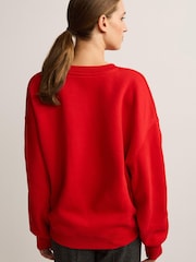 Red Heavy Weight Crew Neck Sweatshirt - Image 3 of 4