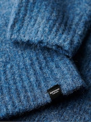 Superdry Admiral Blue Twist Oversized V-Neck Jumper - Image 5 of 5