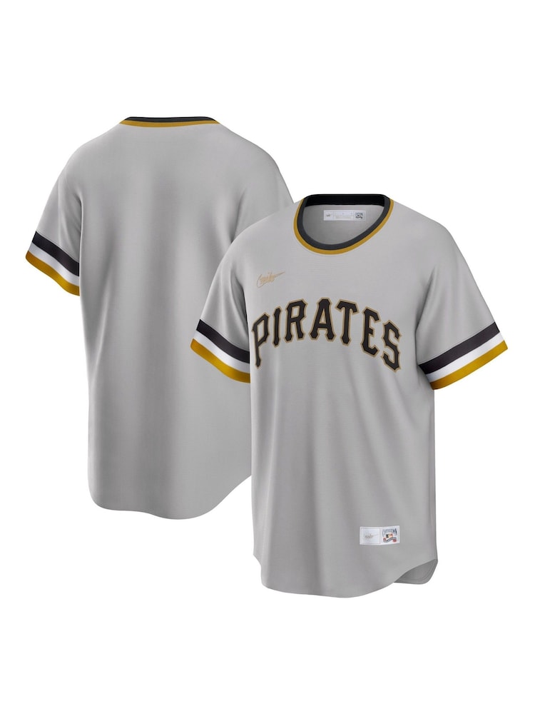 Nike Grey Pittsburgh Pirates Official Replica Cooperstown 1967-86 Jersey - Image 1 of 3