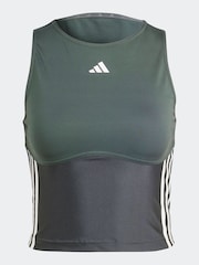adidas Green Hyperglam Shine Training Crop Tank Top - Image 5 of 5