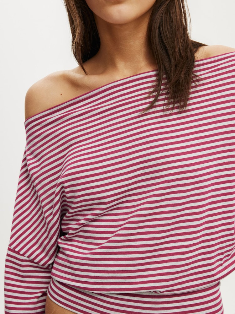 Cotton On Purple Sage Off Shoulder Long Sleeve Top - Image 4 of 4 Cotton On Purple Sage Off Shoulder Long Sleeve Top - Image 4 of 4