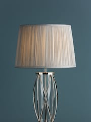 Laura Ashley Chrome Beckworth Polished Lattice Table Lamp Base - Image 2 of 5